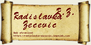 Radislavka Zečević vizit kartica